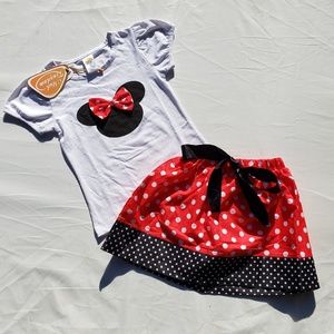 Minnie Mouse Outfit Size 110 3 Skirt Shirt